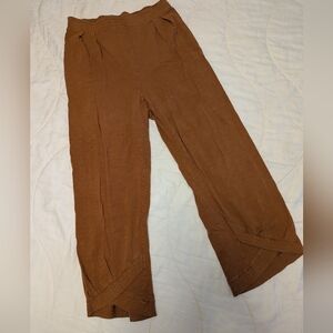 Intimately Free People Breezin By Jogger Cotton Pants Split Front Hem Size M